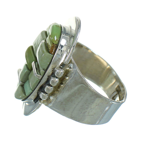 Turquoise Sterling Silver Ring Size 8-1/4 AX89385